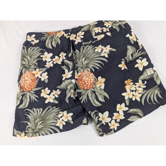 Tommy Bahama Mens Navy Pineapple Floral Swim Trunks Board Shorts Medium 6 Inseam - Picture 3 of 9